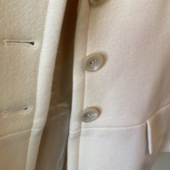 Banana Republic Cream Wool Coat - Picture 5 of 11